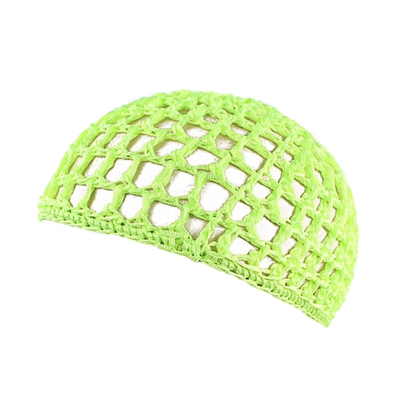 TZZQ Women Hand Crochet Mesh Hair Net Wig Liner Cap, Solid Color Stretchy Elastic Full Head Wrap, Breathable Hair Protection Sleeping Bonnet for Wig Fixing Night Sleep Daily Hair Care Headwear G