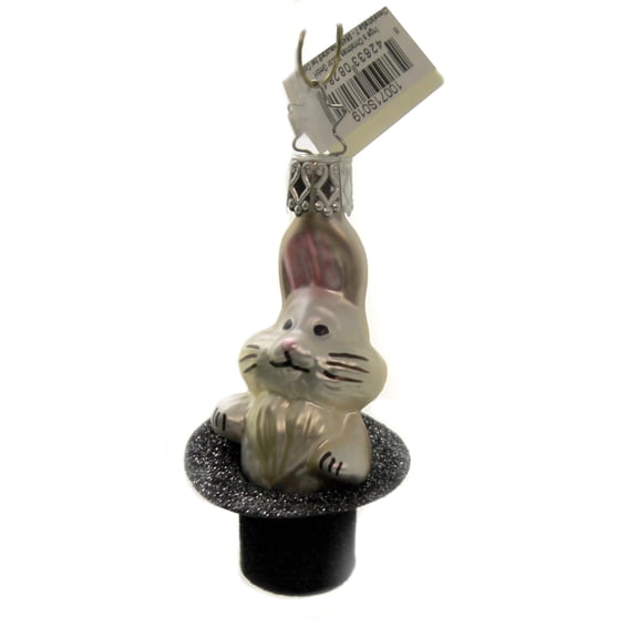 Ta-Daaa! - One Ornament 3 Inch, Glass - Rabbit In A Hat 10071S019
