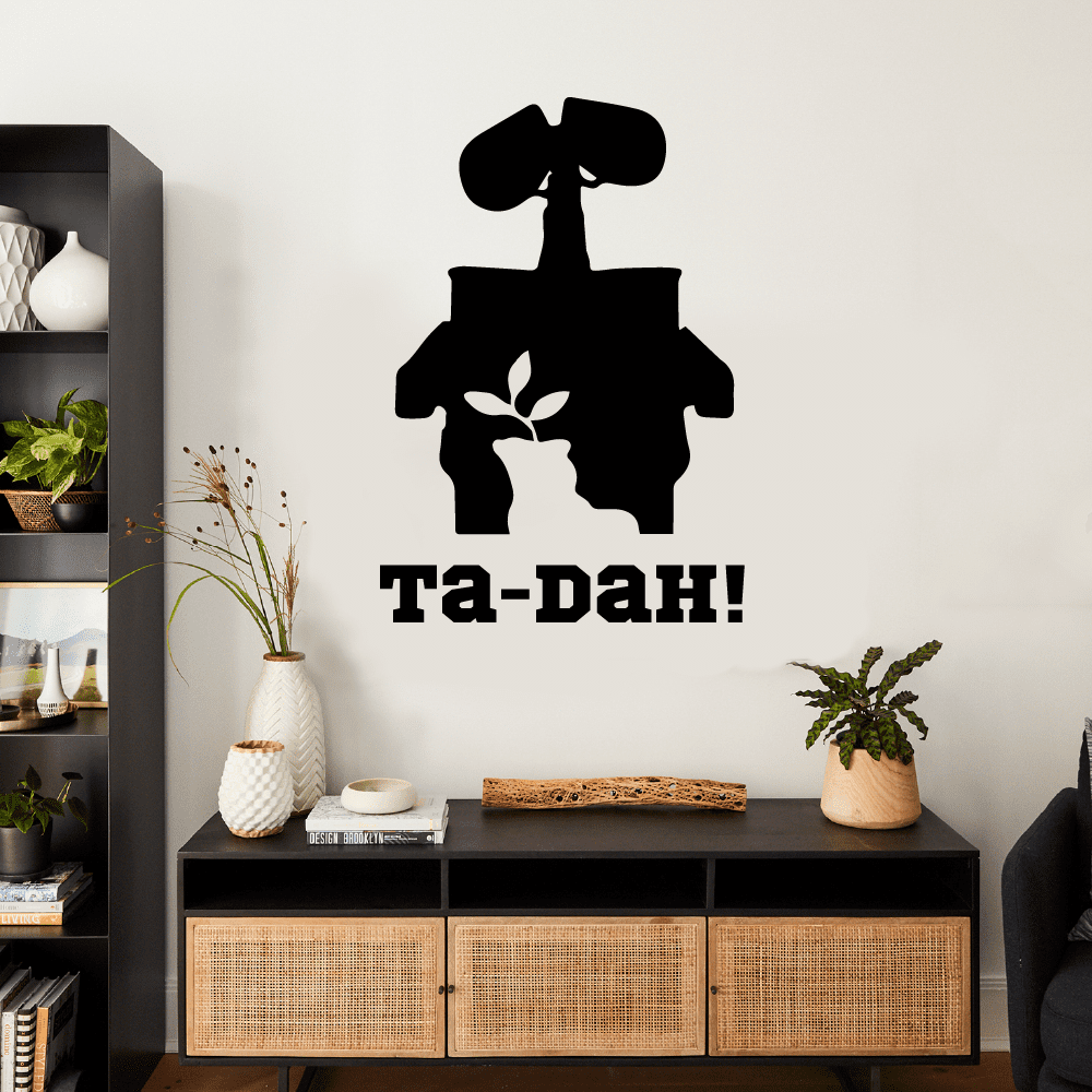 Ta Dah! Cartoon Movie WallE Character Cute Wall E Silhouette Quotes