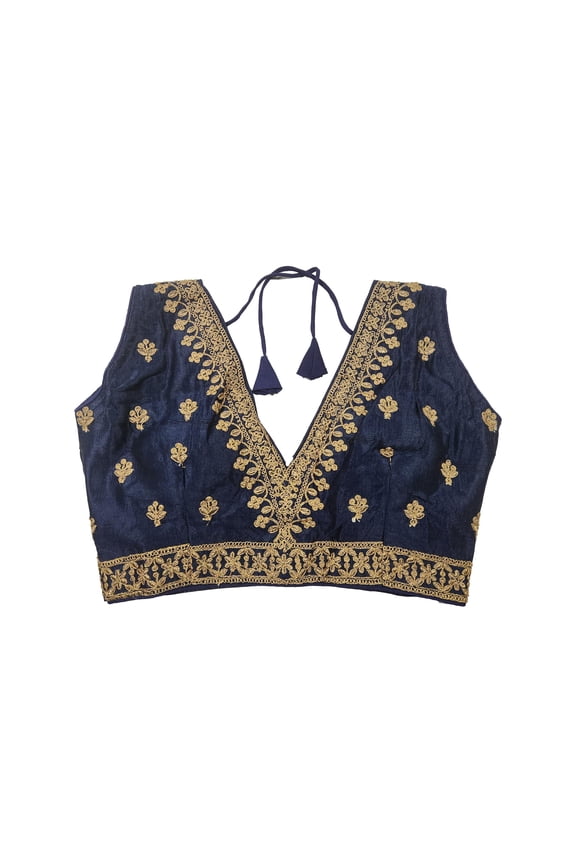 Ta La Hi Collections Women's Embroidered V-Neck Blouse, Black