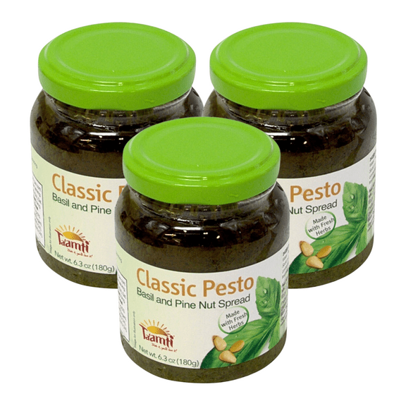 Kosher Taamti Classic Pesto Basil and Pine Nut Spread 6.3 oz, Pack of 3