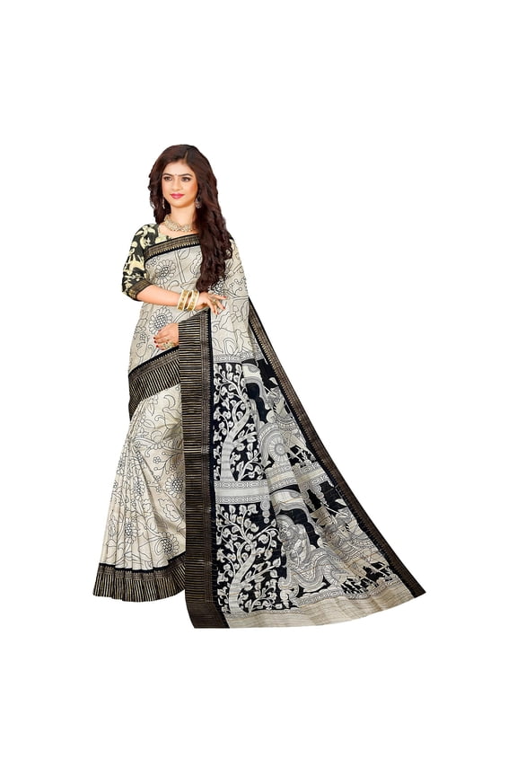 Women's Saree, Soft Art Silk Saree, Indian Traditional Silk Saree for Women, Festival Saree, Wedding Gift Sari -Light Grey