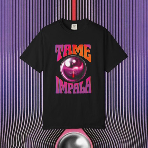 Ta,me Impala Psychedelic Orb T-Shirt | Retro Band Tee