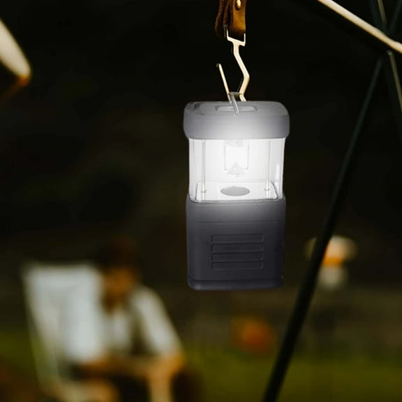 TaTaai 1Pcs Camping Lantern - Portable LED Battery Powered Lantern with Foldable Hook for Emergency Use or Campsites, Essential Hurricane Survival Kit Low Power- High Brightness And Long Service Life