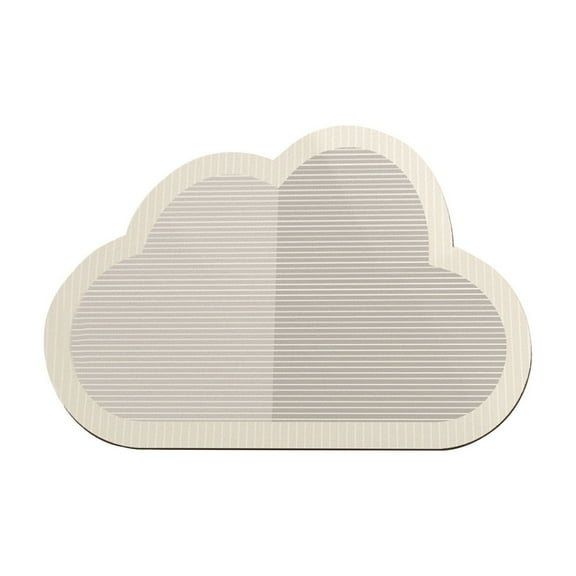 TaTaai 1Pcs Cloud Shape Bath Mat Rug, Rubber Non-Slip Quick Dry Absorbent Thin Bathroom Rugs Fit Under Door Bathroom Floor Mats-Shower Rug for in Front of Bathtub, Sink, Shower Room