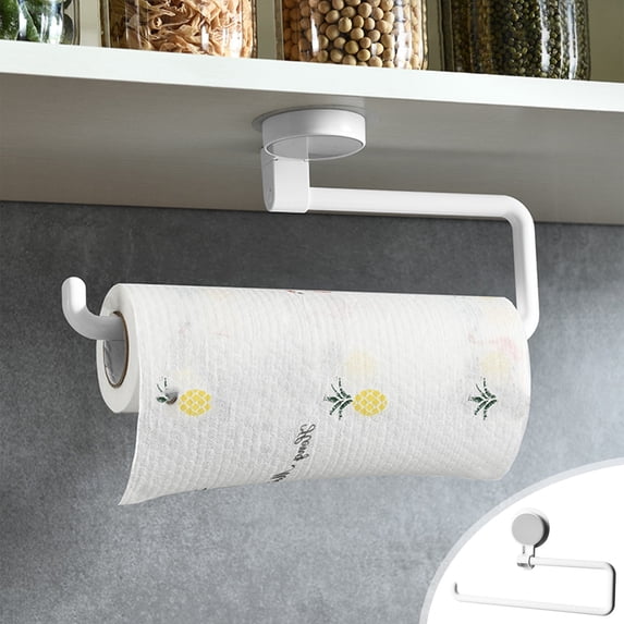 TaTaai 1Pcs Paper Roll Holder, Paper Towel Holder Cabinet Hanging Kitchen Roll Hanger Dispenser Storage Rack Towel Necktie Bedroom Toilet Organization Storage