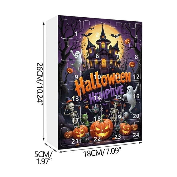 TaTaai 2Pcs Halloween Advent Calendar Halloween Countdown Gifts, Non Candy Countdown Calendar for Surprise Gifts