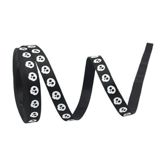 TaTaai 2Pcs Halloween Ribbon, Ghost Pumpkin Craft Ribbon,Thanksgiving Mesh Ribbon for Decorative Satin Ribbon for Gift Wrapping Bows Halloween Crafts Supplies Holiday Party Indoor Outdoor Decoration