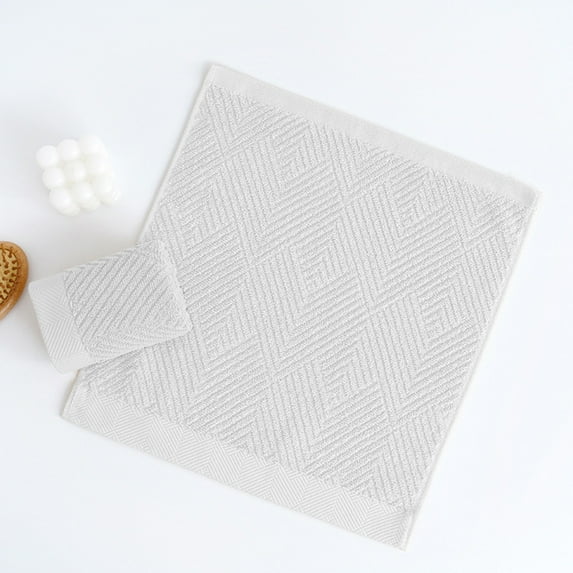 TaTaai 2Pcs Hand Towel Striped Weave 100% Cotton Super Soft Highly Absorbent Spring Decorative Hand Towels for Bathroom