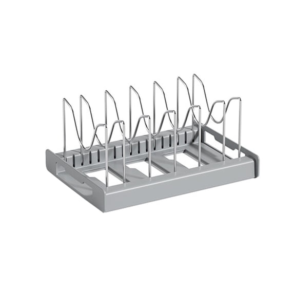 TaTaai 2Pcs Pots and Pans Organizer Under Cabinet - Expandable Pot Lid Holder with 7 Dividers for Kitchen Cabinet, Baking Pan and Tray Organizer, Cookware Baking Frying Rack