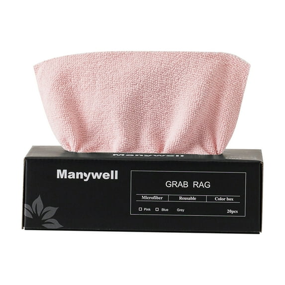 TaTaai 2Pcs Rags in Box 20 Sheets - Lint Free Microfiber Cleaning Cloth, Scratch & Streak-Free, Dispensable Wash Towels for Cars, Window Glass, and Auto Shop