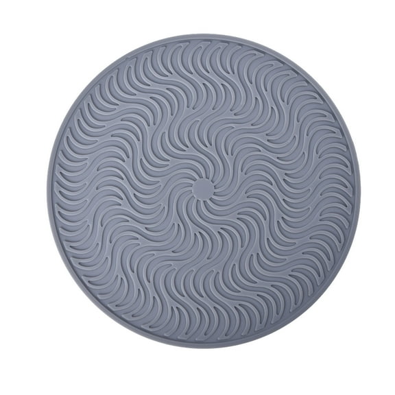 TaTaai 2Pcs Round Silicone Placemats, Table Mats, Non-Slip, Easy to Clean, Heat Resistant, Flexible