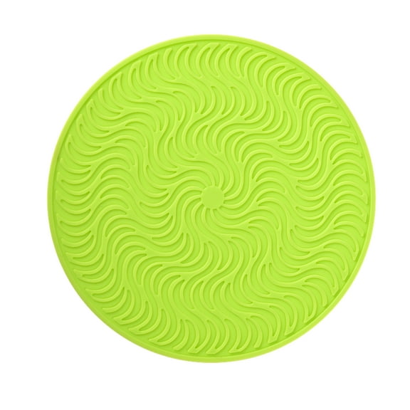 TaTaai 2Pcs Round Silicone Placemats, Table Mats, Non-Slip, Easy to Clean, Heat Resistant, Flexible