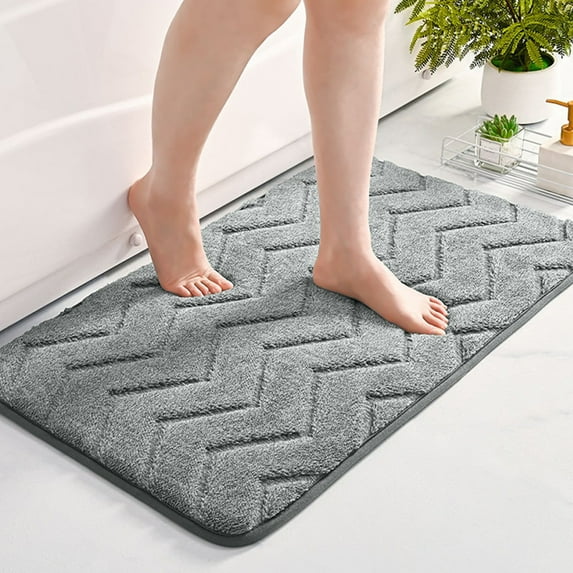 TaTaai 3Pcs Bath Rugs, Soft Absorbent Velvet Bathroom Mats, Durable, Machine Washable Bathmat, Carpet Rug Room Decor for Shower Floor