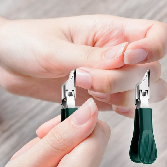 TaTaai 3Pcs Eagle Beak Beveled Nail Clippers,Wide Jaw Opening Anti-Splash Slanted Nail Clipper,Edge Nail Clippers,Long Handle Wide Jaw Opening Anti-Splash Slanted Nail Clipper for Men Women