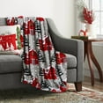 thumbnail image 1 of TaTaai 3Pcs Elegant Comfort Velvet Touch Ultra Plush Christmas Holiday Printed Fleece Throw/Blanket(Snowman Flake), 1 of 6