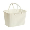 thumbnail image 1 of TaTaai 3Pcs Plastic Woven Rattan Storage Basket: Handmade Food Vegetable Fruit Sundries Basket with Handle Shopping Tote Bag Grocery Bag for Home Outdoor Picnic, 1 of 5