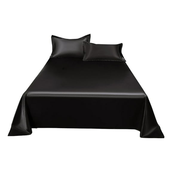 TaTaai 3Pcs Satin Sheet Set Queen Size - Silky Breathable Bedding With 1 Sheet & 2 Pillowcases