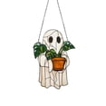 thumbnail image 1 of TaTaai 4Pcs Cute Ghost Plant Decoration, Ghost and Monstera Acrylic Suncatcher, Halloween Ghost Window Hangings, Plant Lovers Gift, Gift for Home, 1 of 7