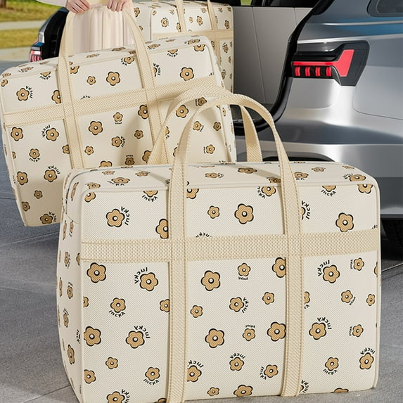 TaTaai 4Pcs Large Moving Bags with Strong Zippers & Carrying Handles, Storage Bags Storage Totes for Clothes, Moving Supplies, Space Saving Oversized Storage Bag Organizer for Moving, Traveling