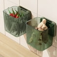 thumbnail image 1 of TaTaai 4Pcs Storage Organizer Bins Wall Mounted Floating Shelves Fridge Organizer Stackable Clear Plastic Storage Bins for Wall, Refrigerator, Kitchen, Bathroom, Countertops, Pantry, BPA Free, 1 of 4