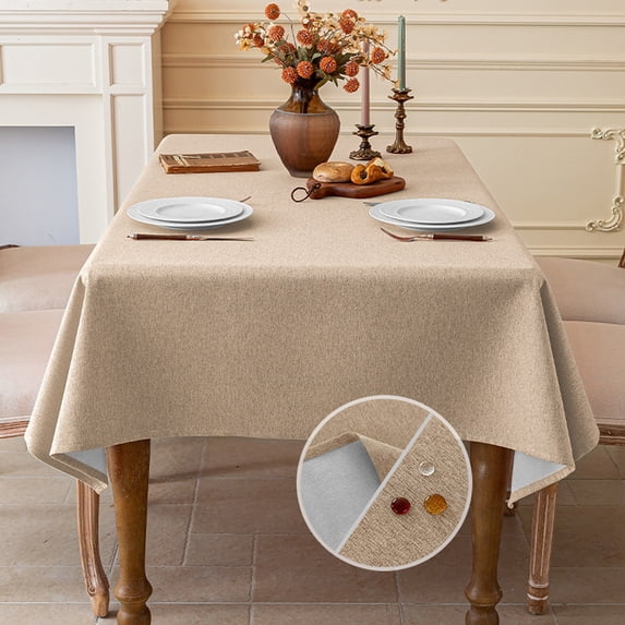 TaTaai 4Pcs Tablecloth for Kitchen Dining Room,Outdoor Coffee Waterproof Oilproof Wrinkle Resistant Washable Table Cloth Covers for Wedding, Picnics, Party