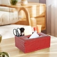 thumbnail image 1 of TaTaai 4Pcs Tissue Box Cover Rectangle Retro Tissue Box Holder PU Leather Facial Tissues Organizer,Multifunctional Remote Control Stationery Storage Box,Home Office Supplies Car Napkin Caddy, 1 of 5