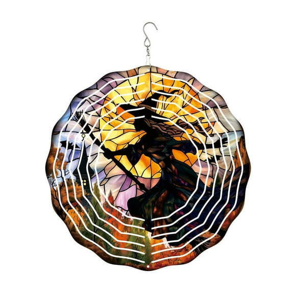 TaTaai 4Pcs Witch Wind Spinner, Animated Wind Spinners Outdoor Garden Yard Decoration, Kinetic Art Decor, Unique Gifts for Women Men Mom Dad