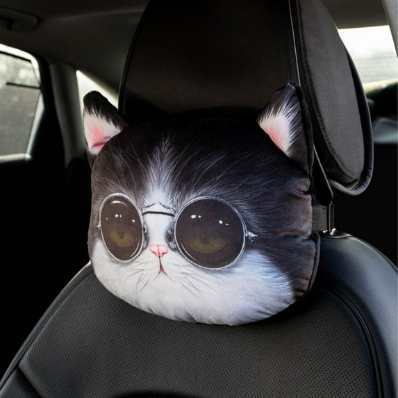 TaTaai 5Pcs Kawaii Cute Funny 3D Animal Car seat Neck Pillow/car seat headrest Pillows for Automotive Interior Accessories
