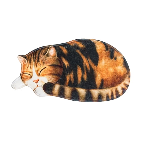 TaTaai 5Pcs Pet Shaped Carpet Cat Shape Rug Soft Bedroom Rugs Lovely Living Room Carpet Door Mat Non Slip Absorbent Machine Washable Durable Bathroom Carpet Area Rug
