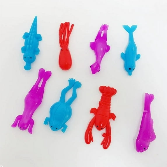 TaTaai 5Pcs Slingshot Animals Finger Toys, Catapult Toys as Fun as Slingshot Chicken, Cute Shapes, More Colors, Great for Flying Games and Party Favors