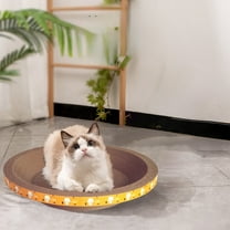TaTaai Cat Scratcher Cardboard,2 in 1 Cat Scratch Pad Bowl for Indoor Kitty Grinding Claw,Round Kittens Scratching Board Corrugated Lounge Pet Beds&Furniture Protector for Couch&Carpets&Sofas