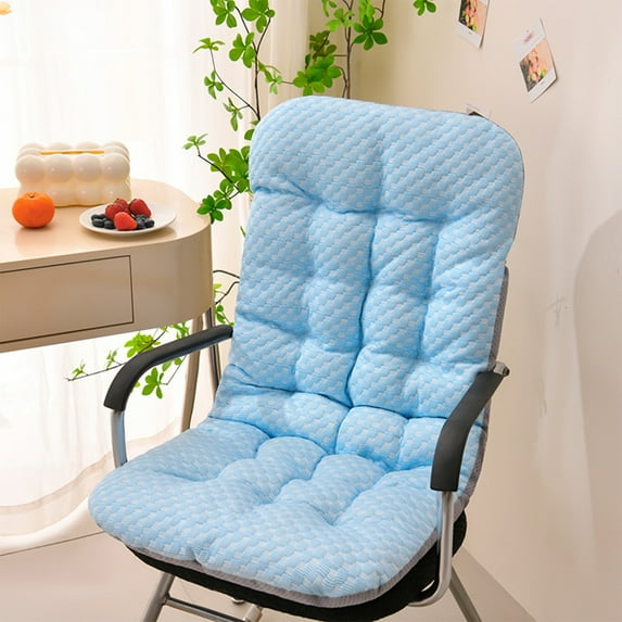 TaTaai 1Pcs Cooler Rocking Chair Cushions for Summer High Back Patio Cushion Non-Slip Bottom Tufted Seat Pads with Ties Office Chair Pads Seat Cushion