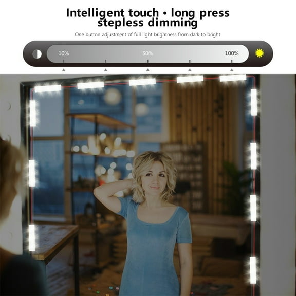 TaTaai 1Pcs LED Vanity Lights for Mirror, Style Mirror Strip, Adjustable Color & Brightness, USB Cable, Dimmable Makeup Stick on Table Dressing Room Mirror