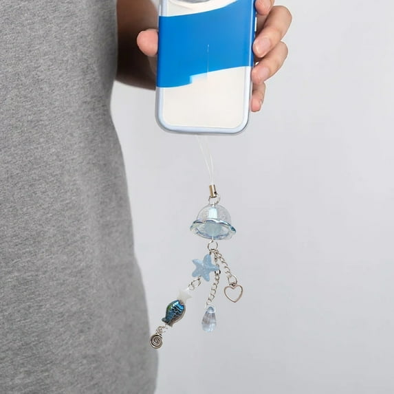 TaTaai 1Pcs Shape Cute Keychain Accessories Flower Pendant Keyring Starfishes Phone Charms Pendant for Phone Case, Bag, Camera