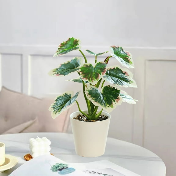 TaTaai 1Pcs Small Fake Plants Artificial Potted Plant Indoor Faux Tropical Plant for Home Office Table Shelf Desktop Décor