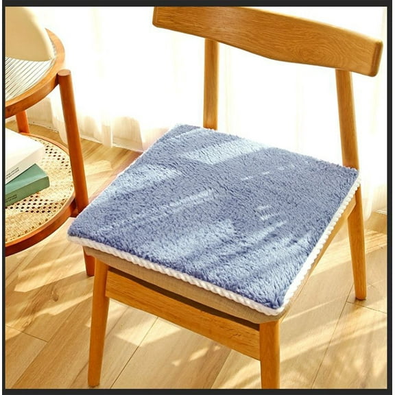 TaTaai 1Pcs Soft Plush Chair Pads Indoor Warmth Square Chair Covering Nonslip Comfort Dining Seat Pads Stool Mat Cover Decoration for Home Patio Kitchen Office Dorm 19.6x19.6in