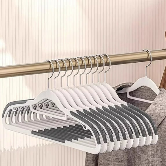 TaTaai 20Pcs Household Plastic Hangers, Non Slip Slim Clothes Hangers, Heavy Duty Thin Plastic Hangers, Coat Hangers for Hanging Women Men Clothes