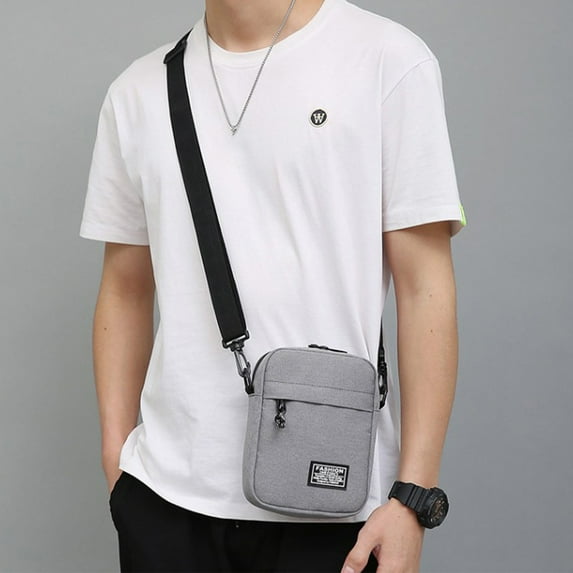 TaTaai 2Pcs Cell Phone Shoulder Bag for Men, Crossbody Purse Smartphone Shoulder Bags Waterproof Zipper Sling Messenger Bag