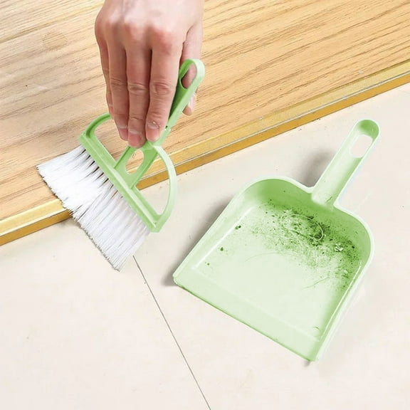 TaTaai 2Pcs Mini Little Broom and Dustpan, Small Dustpan and Brush Set, Kids Dustpan and Broom Set for Cleaning Tables, Sofas, Cars, Keyboards, Kitchen Countertops
