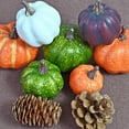 thumbnail image 1 of TaTaai 30Pcs Pumpkin Fall Decorations, Decorative Large Small Outdoor Foam Plastic Fake Faux Artificial Pumpkins for Halloween Autumn Harvest Festival Home Table Decor, 1 of 6
