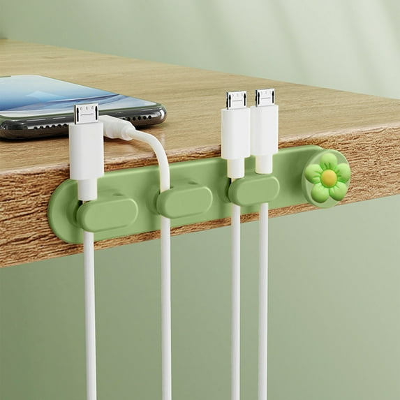 TaTaai 3Pcs Cable Clips Cord Organizer Cord Holder Cable Management Desk Cable Cord Organizer for Home Office Charger Power Cord Computer Car Chord bedside Phone USB Cable Holder