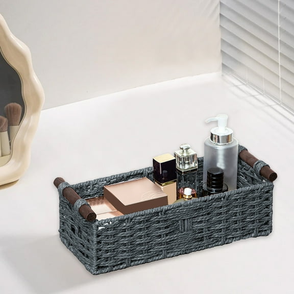 TaTaai 3Pcs Woven Storage Baskets, Storage Bins for Shelves Gift Baskets Empty Small Toy Baskets Rope Basket Woven Basket for Towels for Decor