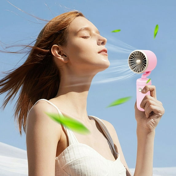 TaTaai 4Pcs Mini Handheld Fan,Portable Fan Rechargeable with 3 Speeds,Travel Essential Summer Accessory for Women: Hand fan for, Makeup, Eyelash, and Face Cooling