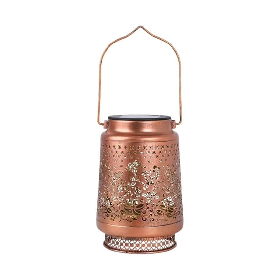 TaTaai 4Pcs Solar Lanterns Outdoor Waterproof - Metal Hanging Solar Lights Outdoor Decorative, Solar Powered LED Lamp for Patio Tabletop Porch Deck Yard Garden Decor for Outside