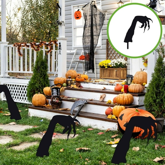 TaTaai 5Pcs Halloween Wall Sticker Horrible Halloween Ghost Hand Wall Decal Acrylic Removable Shadowy Figure Glass Window Wall Stickers Decor for Party Decoration Festive Atmosphere