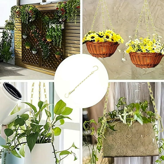 TaTaai 5Pcs Hanging Chains 11 Inch, Garden Plant Hangers for Hanging Bird Feeders, Billboards, Chalkboards, Basket, Planters, Lanterns, Wind Chimes and Decorative Ornaments 11.4in