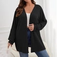 thumbnail image 1 of TaTaai Fall Ribbed Knit Cardigan Women Long Sleeve Round Neck Solid Oversized Open Front Jacket Casual for Winter, 1 of 8
