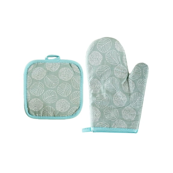 TaTaai Gift 2Pcs Oven Mitts and Potholders BBQ Gloves-Oven Mitts and Pot Holders Non-Slip Cooking Gloves for Cooking Baking Grilling