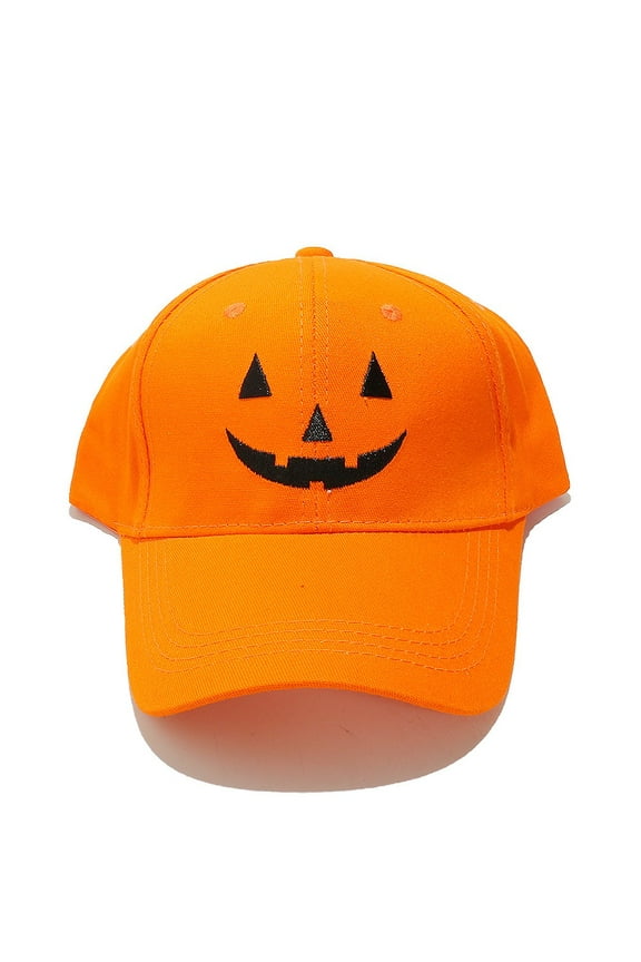 Gift Autumn Style Print Hat Halloween Embroidered Pumpkin Face Baseball Cap Unisex Outdoor Sun Hat Jack-O-Lantern Pumpkin Cap